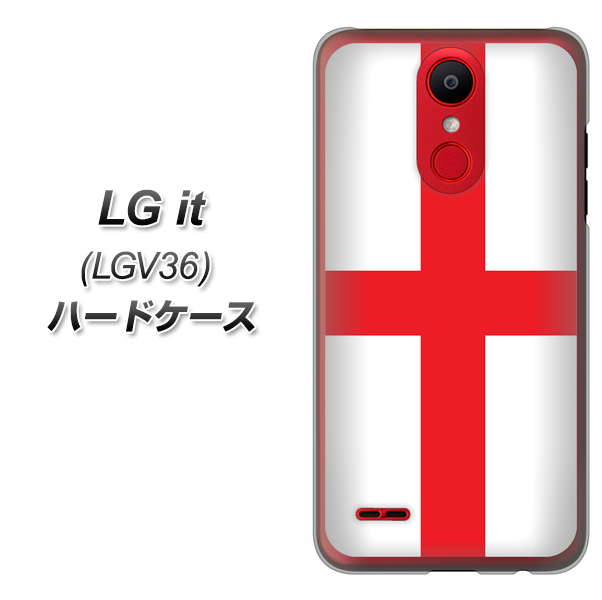 au エルジー イット LGV36 高画質仕上げ 背面印刷 ハードケース【677 イングランド】