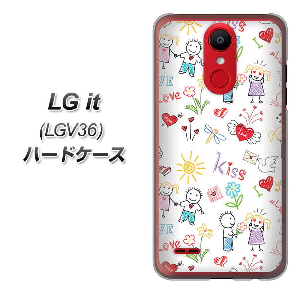 au エルジー イット LGV36 高画質仕上げ 背面印刷 ハードケース【710 カップル】