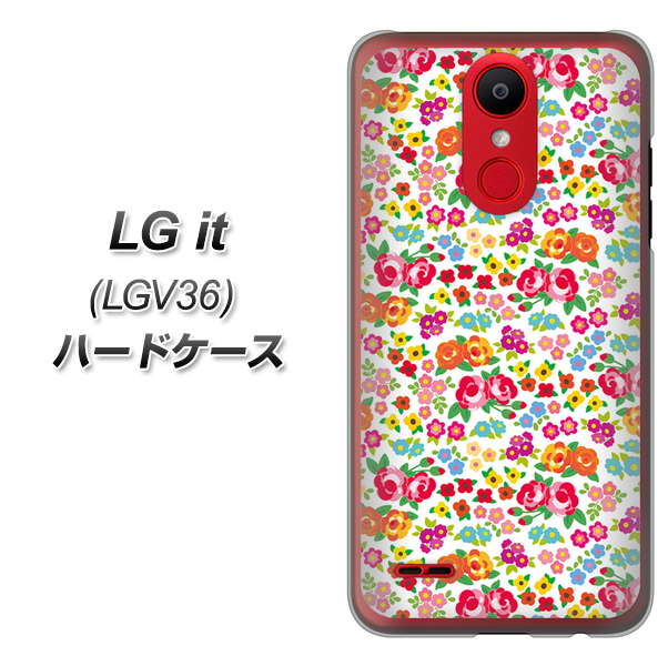 au エルジー イット LGV36 高画質仕上げ 背面印刷 ハードケース【777 マイクロリバティプリントWH】