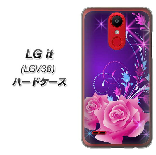 au エルジー イット LGV36 高画質仕上げ 背面印刷 ハードケース【1177 紫色の夜】