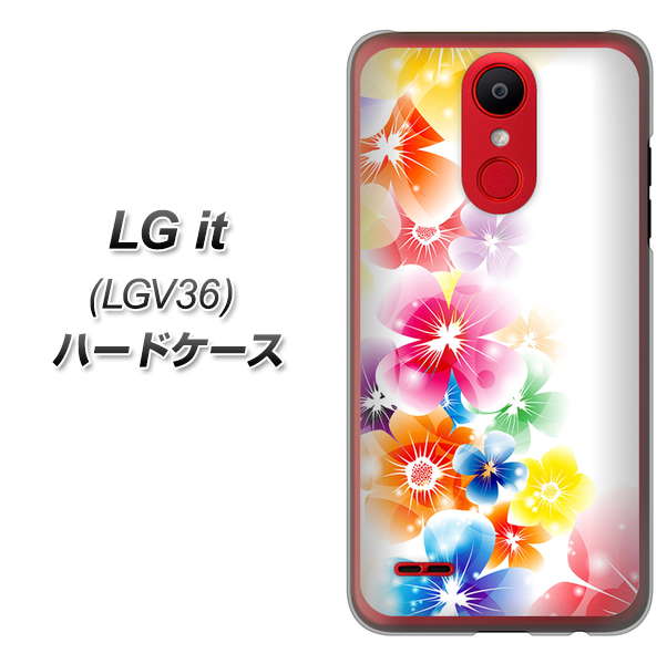 au エルジー イット LGV36 高画質仕上げ 背面印刷 ハードケース【1209 光と花】