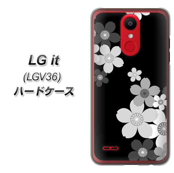 au エルジー イット LGV36 高画質仕上げ 背面印刷 ハードケース【1334 桜のフレーム】