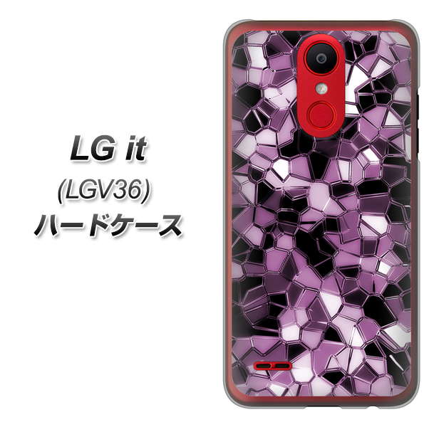 au エルジー イット LGV36 高画質仕上げ 背面印刷 ハードケース【EK837 テクニカルミラーパープル】