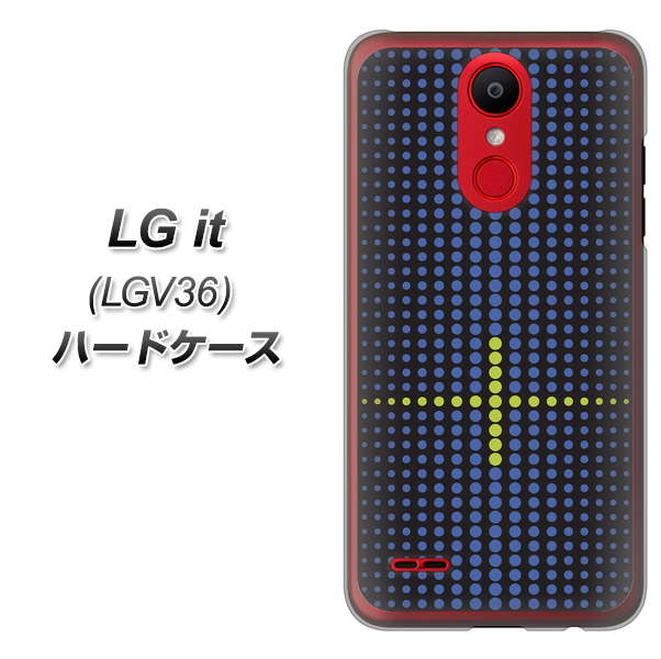 au エルジー イット LGV36 高画質仕上げ 背面印刷 ハードケース【IB907  グラデーションドット】
