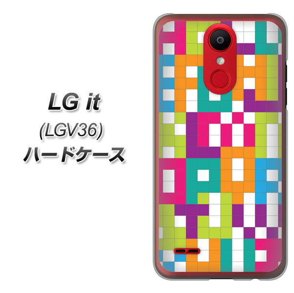 au エルジー イット LGV36 高画質仕上げ 背面印刷 ハードケース【IB916  ブロックアルファベット】
