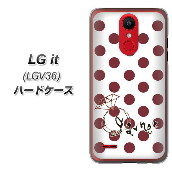 au エルジー イット LGV36 高画質仕上げ 背面印刷 ハードケース【OE810 1月ガーネット】