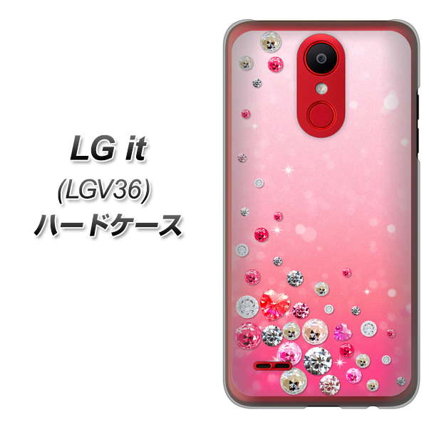 au エルジー イット LGV36 高画質仕上げ 背面印刷 ハードケース【SC822 スワロデコ風プリント】