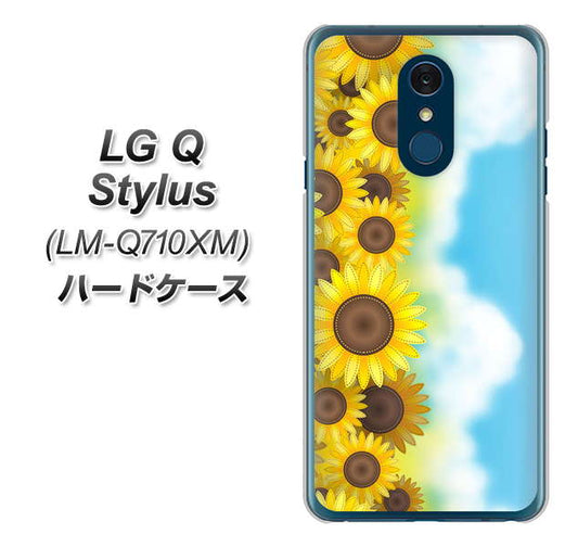 LG Q Stylus LM-Q710XM 高画質仕上げ 背面印刷 ハードケース【148 ひまわり畑】