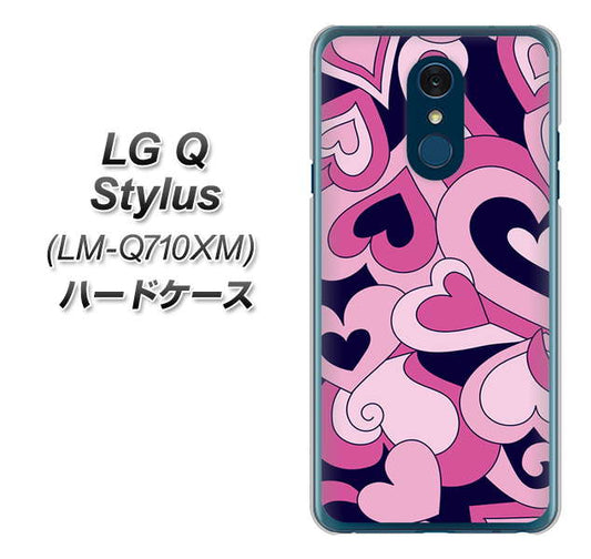 LG Q Stylus LM-Q710XM 高画質仕上げ 背面印刷 ハードケース【223 ハートの調べ】
