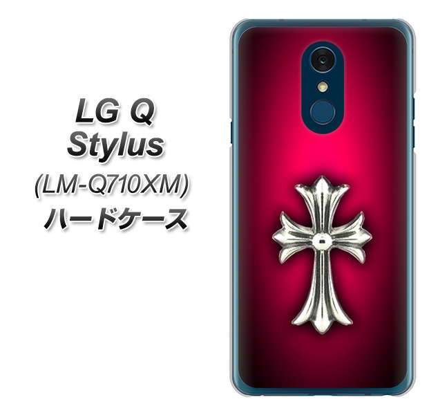 LG Q Stylus LM-Q710XM 高画質仕上げ 背面印刷 ハードケース【249 クロスレッド】