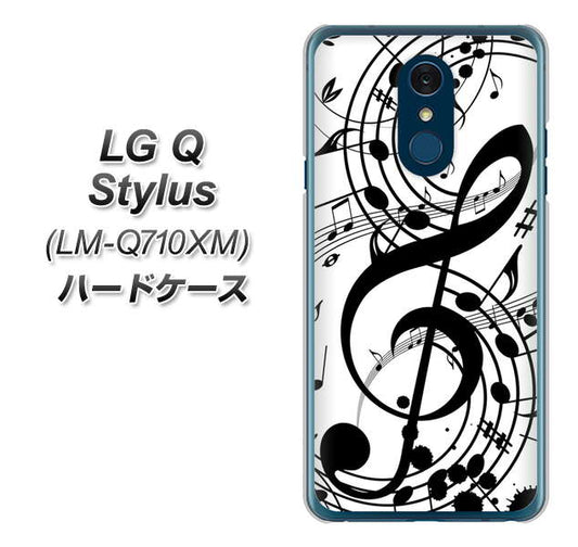 LG Q Stylus LM-Q710XM 高画質仕上げ 背面印刷 ハードケース【260 あふれる音符】
