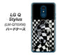 LG Q Stylus LM-Q710XM 高画質仕上げ 背面印刷 ハードケース【357 bk&wh】