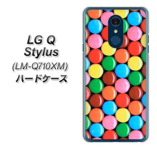 LG Q Stylus LM-Q710XM 高画質仕上げ 背面印刷 ハードケース【448 マーブルチョコ】