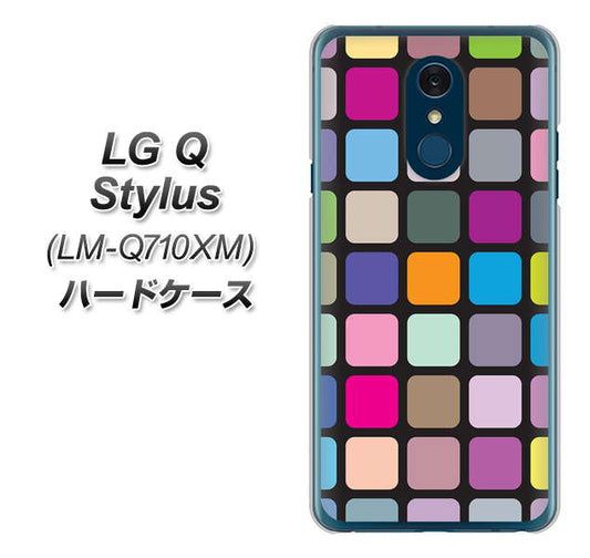 LG Q Stylus LM-Q710XM 高画質仕上げ 背面印刷 ハードケース【509 カラースクエア】