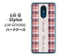 LG Q Stylus LM-Q710XM 高画質仕上げ 背面印刷 ハードケース【518 チェック柄besuty】