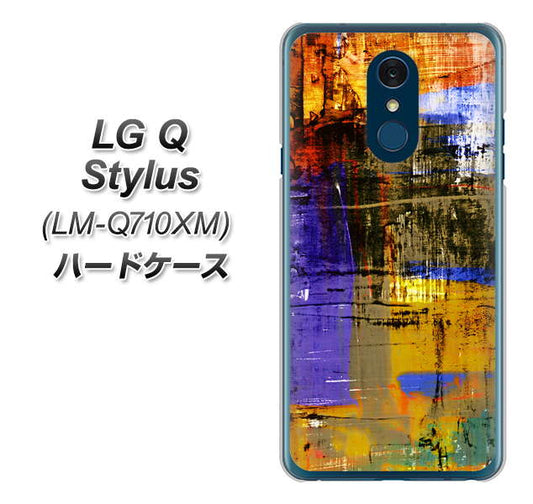 LG Q Stylus LM-Q710XM 高画質仕上げ 背面印刷 ハードケース【609 クラッシュアートBL】