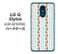 LG Q Stylus LM-Q710XM 高画質仕上げ 背面印刷 ハードケース【744 イングリッシュガーデン（ブルー）】