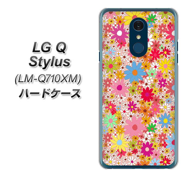 LG Q Stylus LM-Q710XM 高画質仕上げ 背面印刷 ハードケース【746 花畑A】
