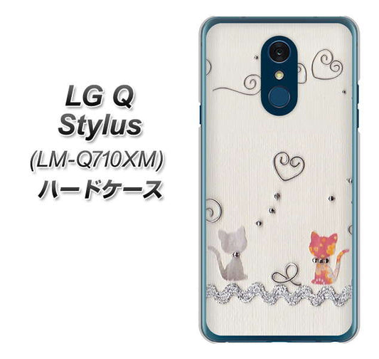 LG Q Stylus LM-Q710XM 高画質仕上げ 背面印刷 ハードケース【1103 クラフト写真ネコ】
