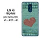 LG Q Stylus LM-Q710XM 高画質仕上げ 背面印刷 ハードケース【1142 デニムとハート】