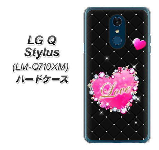 LG Q Stylus LM-Q710XM 高画質仕上げ 背面印刷 ハードケース【SC823 スワロデコ風プリント】