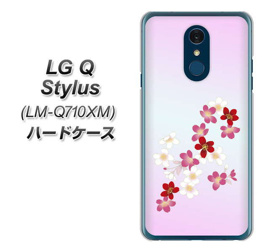 LG Q Stylus LM-Q710XM 高画質仕上げ 背面印刷 ハードケース【YJ320 桜 和】
