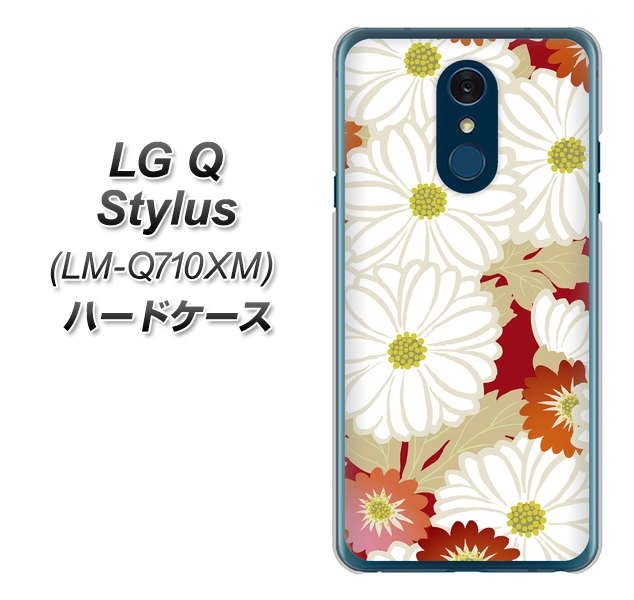 LG Q Stylus LM-Q710XM 高画質仕上げ 背面印刷 ハードケース【YJ322 和柄 菊】