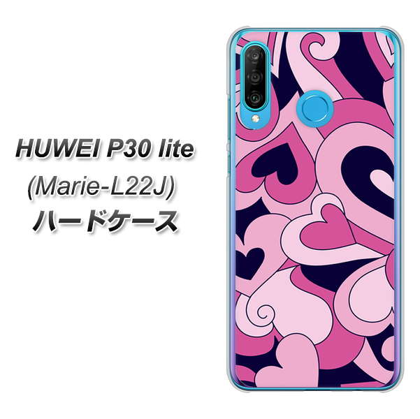 simフリー HUAWEI（ファーウェイ） P30 lite Marie-L22J 高画質仕上げ 背面印刷 ハードケース【223 ハートの調べ】