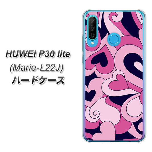 simフリー HUAWEI（ファーウェイ） P30 lite Marie-L22J 高画質仕上げ 背面印刷 ハードケース【223 ハートの調べ】