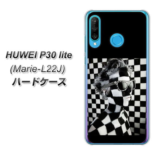 simフリー HUAWEI（ファーウェイ） P30 lite Marie-L22J 高画質仕上げ 背面印刷 ハードケース【357 bk&wh】