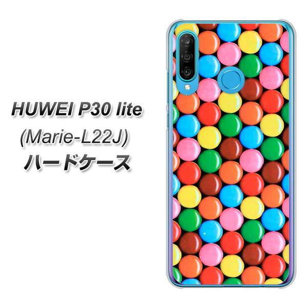 simフリー HUAWEI（ファーウェイ） P30 lite Marie-L22J 高画質仕上げ 背面印刷 ハードケース【448 マーブルチョコ】