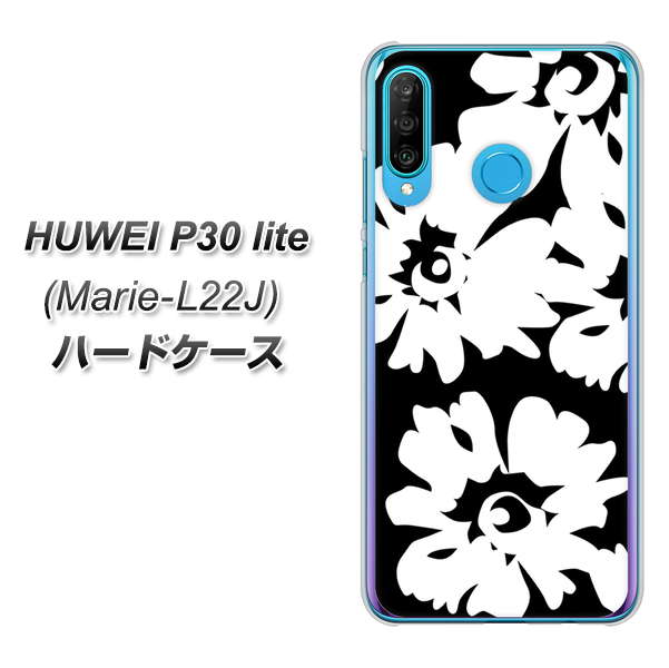 simフリー HUAWEI（ファーウェイ） P30 lite Marie-L22J 高画質仕上げ 背面印刷 ハードケース【1215 モダンフラワー】