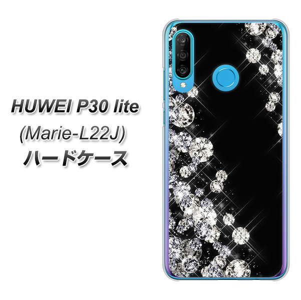 simフリー HUAWEI（ファーウェイ） P30 lite Marie-L22J 高画質仕上げ 背面印刷 ハードケース【VA871 ダイヤモンドフレーム】