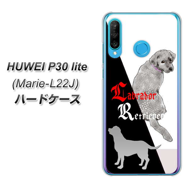 simフリー HUAWEI（ファーウェイ） P30 lite Marie-L22J 高画質仕上げ 背面印刷 ハードケース【YD822 ラブラドールレトリバー03】