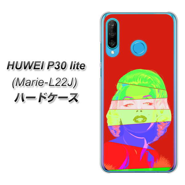 simフリー HUAWEI（ファーウェイ） P30 lite Marie-L22J 高画質仕上げ 背面印刷 ハードケース【YJ209 マリリンモンローデザイン（B）】