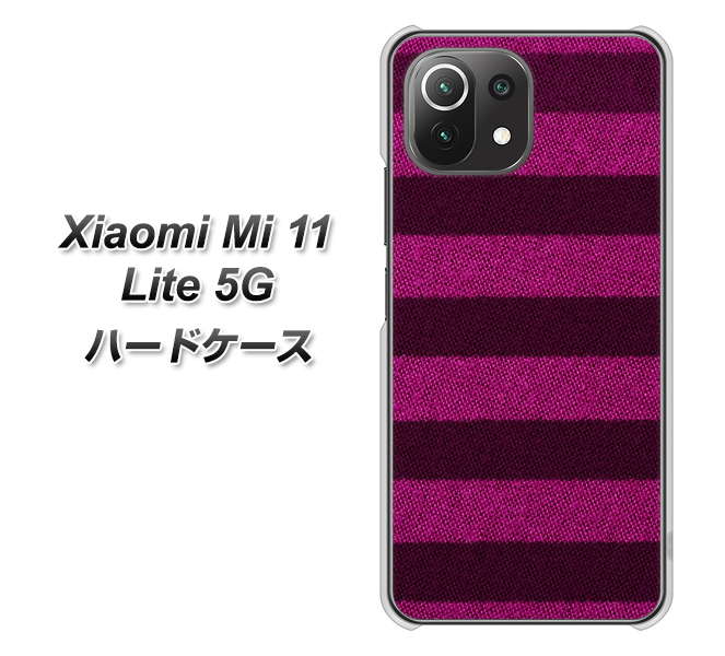 Xiaomi（シャオミ）Mi 11 Lite 5G 高画質仕上げ 背面印刷 ハードケース【534 極太ボーダーPK&NV】