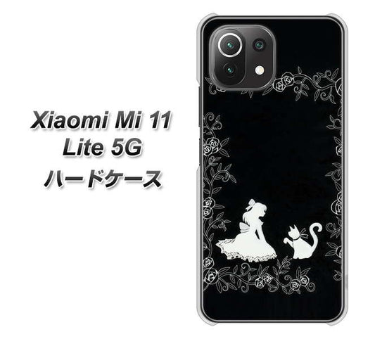 Xiaomi（シャオミ）Mi 11 Lite 5G 高画質仕上げ 背面印刷 ハードケース【1097 お姫様とネコ（モノトーン）】