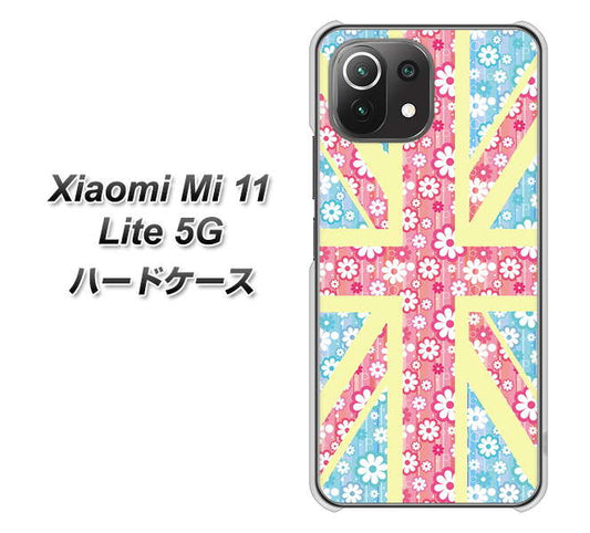 Xiaomi（シャオミ）Mi 11 Lite 5G 高画質仕上げ 背面印刷 ハードケース【EK895 ユニオンジャックパステルフラワー】