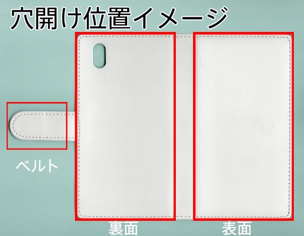 docomo MONO MO-01K 画質仕上げ プリント手帳型ケース(薄型スリム)【EK880 ボーダーライトブルー】