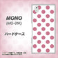 docomo MONO MO-01K 高画質仕上げ 背面印刷 ハードケース【1357 シンプルビッグ薄ピンク白】