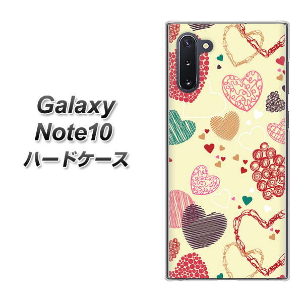 ギャラクシー Note10 高画質仕上げ 背面印刷 ハードケース【480 素朴なハート】