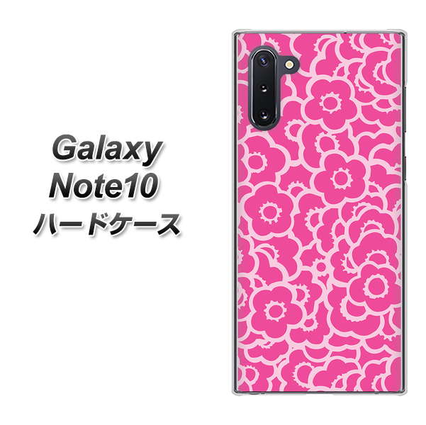 ギャラクシー Note10 高画質仕上げ 背面印刷 ハードケース【716 ピンクフラワー】