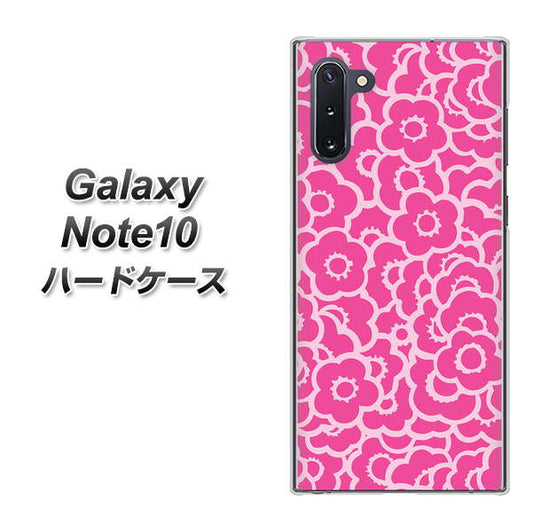 ギャラクシー Note10 高画質仕上げ 背面印刷 ハードケース【716 ピンクフラワー】