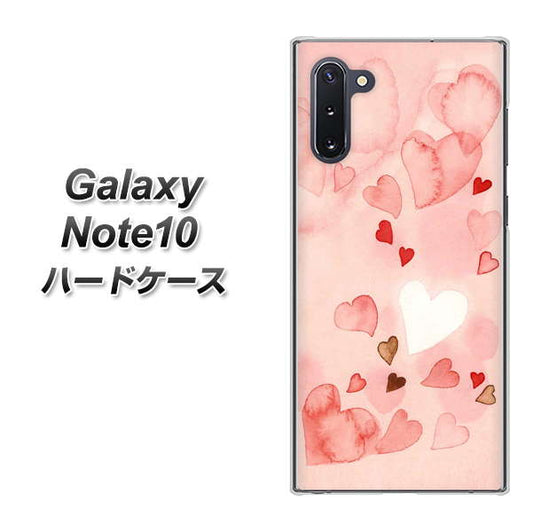 ギャラクシー Note10 高画質仕上げ 背面印刷 ハードケース【1125 ハートの和紙】