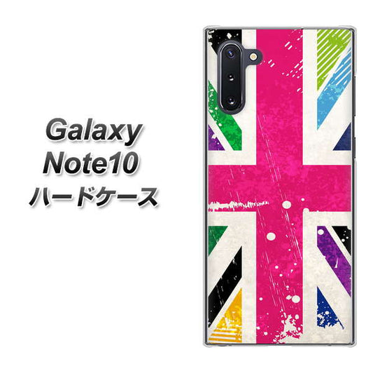 ギャラクシー Note10 高画質仕上げ 背面印刷 ハードケース【SC806 ユニオンジャック ピンクビンテージ】