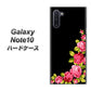 ギャラクシー Note10 高画質仕上げ 背面印刷 ハードケース【VA826 バラのフレーム(黒)】