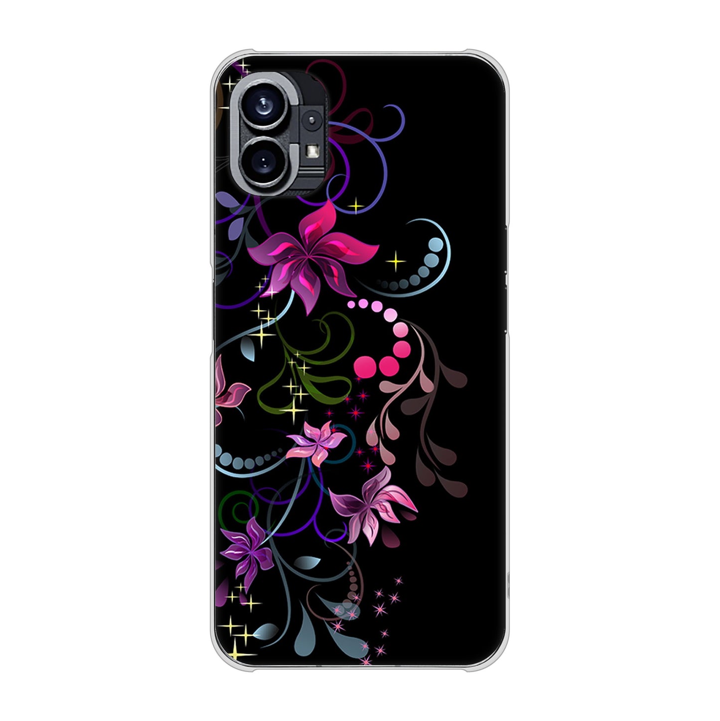 Nothing Phone(1) 高画質仕上げ 背面印刷 ハードケース【263 闇に浮かぶ華】