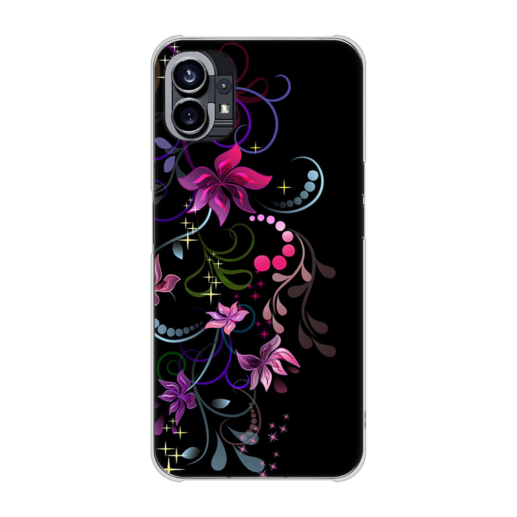 Nothing Phone(1) 高画質仕上げ 背面印刷 ハードケース【263 闇に浮かぶ華】