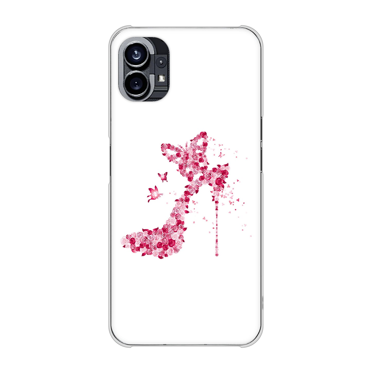 Nothing Phone(1) 高画質仕上げ 背面印刷 ハードケース【387 薔薇のハイヒール】