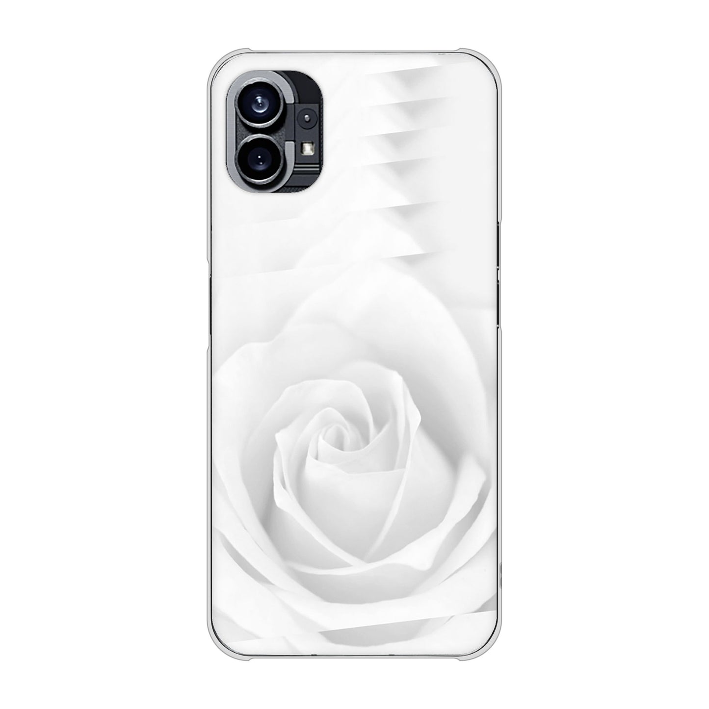 Nothing Phone(1) 高画質仕上げ 背面印刷 ハードケース【402 ホワイトＲｏｓｅ】